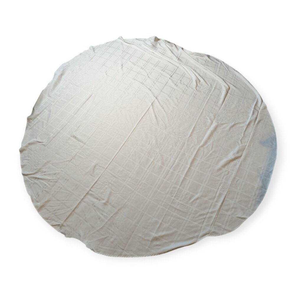 Large Round White Table Cloth 85" x 89"